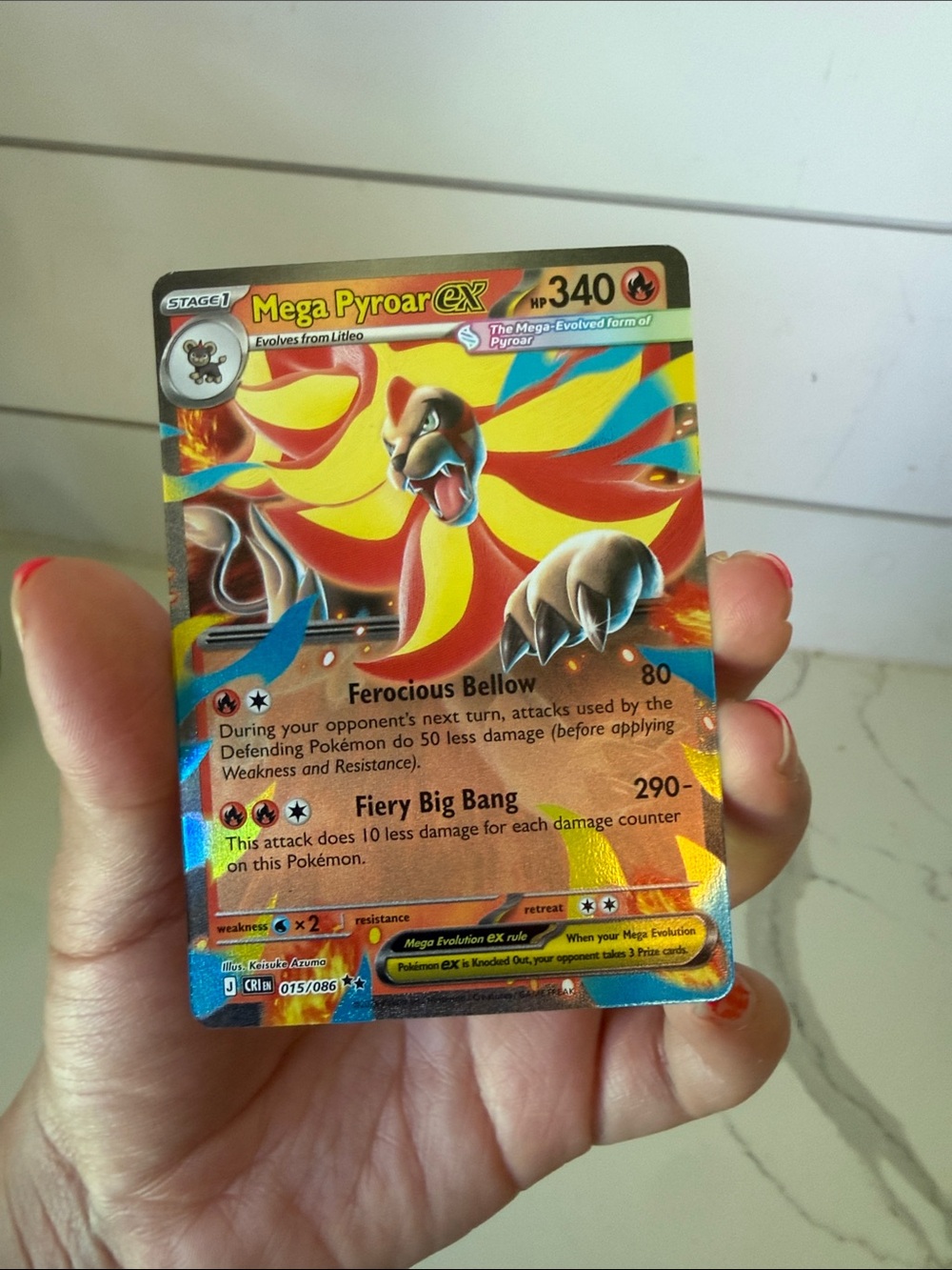 Mega Pyroar EX Chaos Rising 015/086